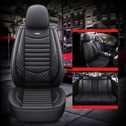 Car Seat Cover For Ford Focus Mondeo MK4 Fiesta Kuga Edge Fusion Full Set Styling Universal Auto Leather Interior Accessories Endium