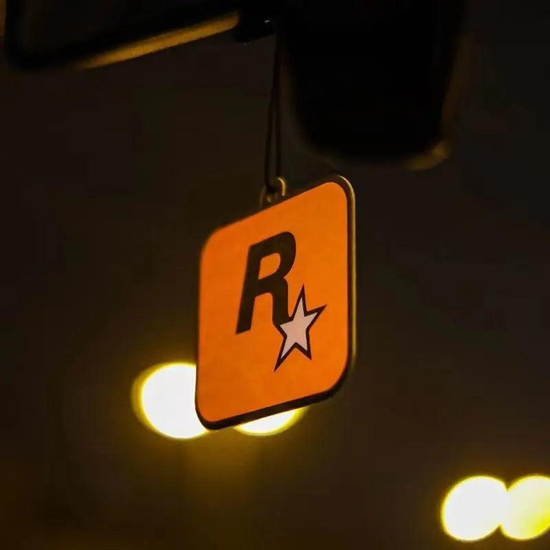 1P Trend Car Fragrance R Star Car Longlasting Aromatherapy Fragrance Piece Net Red Pendant Decoration Car Deodorization Interior Endium