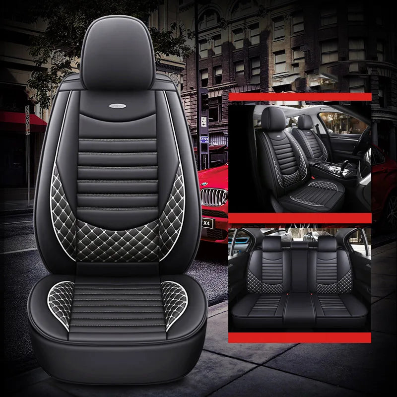 Car Seat Cover For Ford Focus Mondeo MK4 Fiesta Kuga Edge Fusion Full Set Styling Universal Auto Leather Interior Accessories Endium